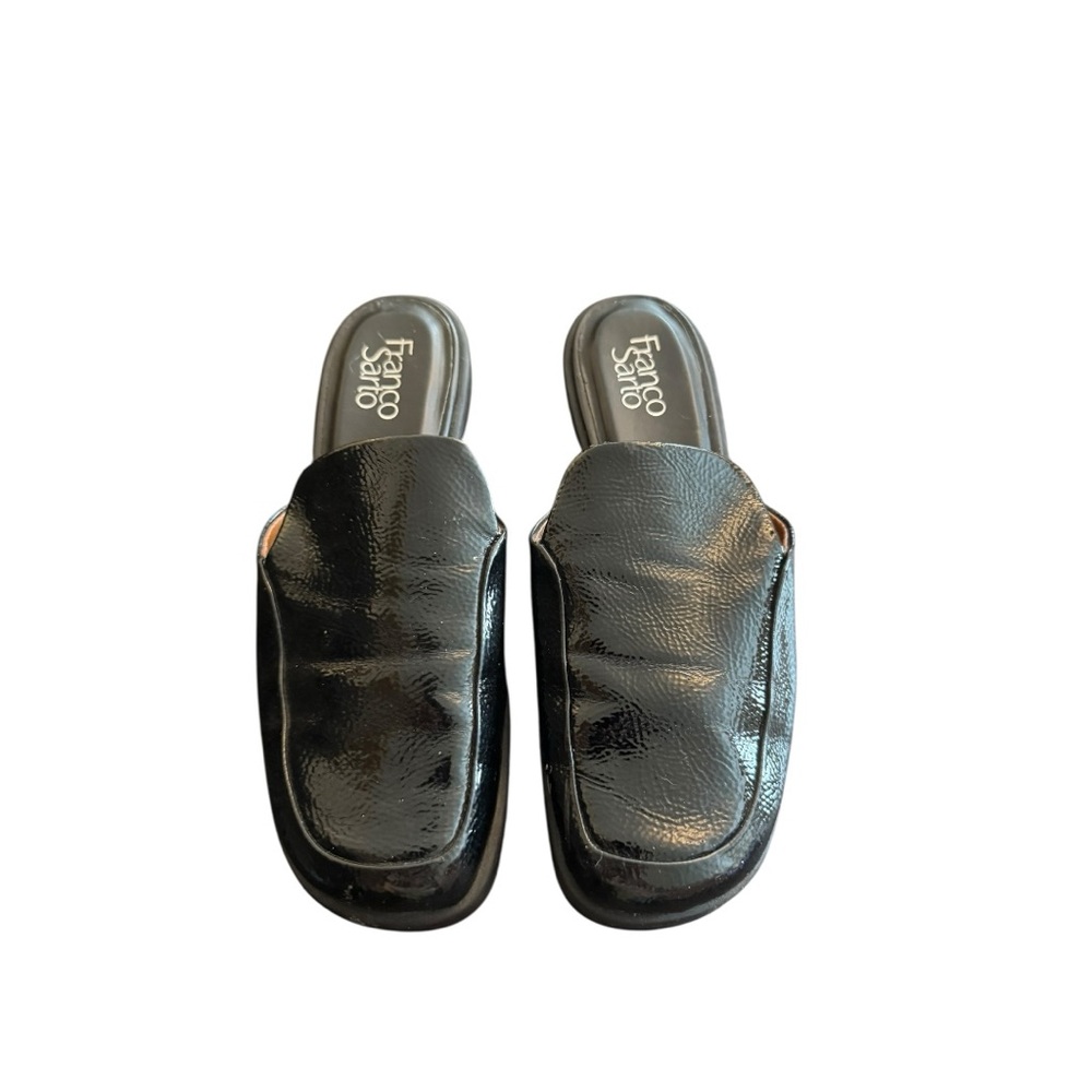 Franco Sarto Black Leather Mules Women’s Size 8